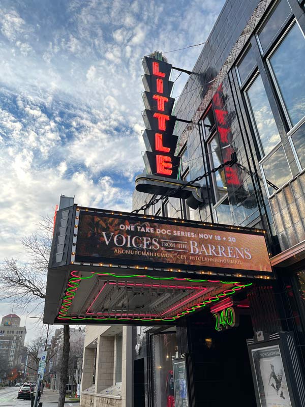 the Little Theater Voices from the Barrens screening